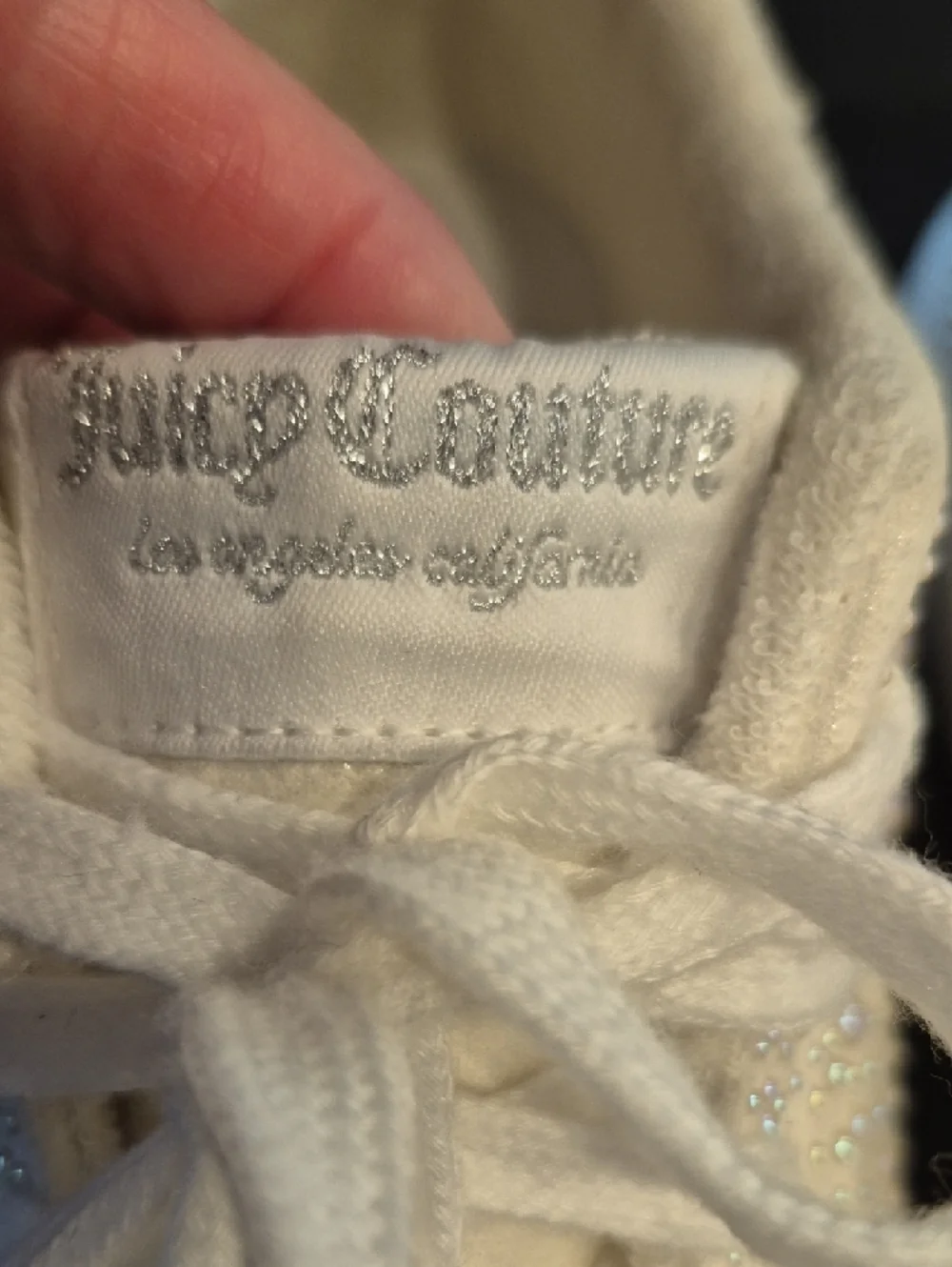 Juicy Couture White Alanis B Silver Stud Embellished Lace-Up Sneakers